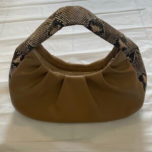 INC International Concepts women’s tan and faux snakeskin